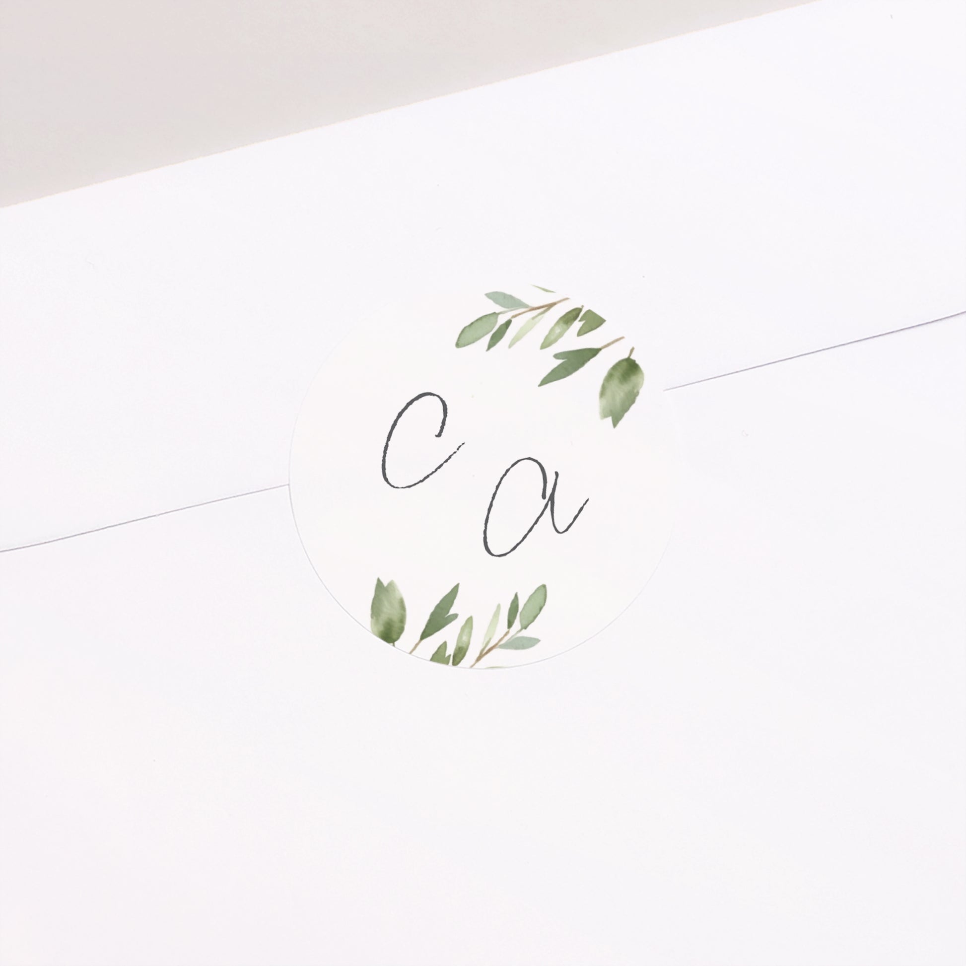 Sticker Hochzeit Rund Laub foto N° 2