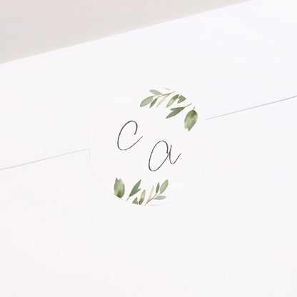 Sticker Hochzeit Rund Laub foto N° 2