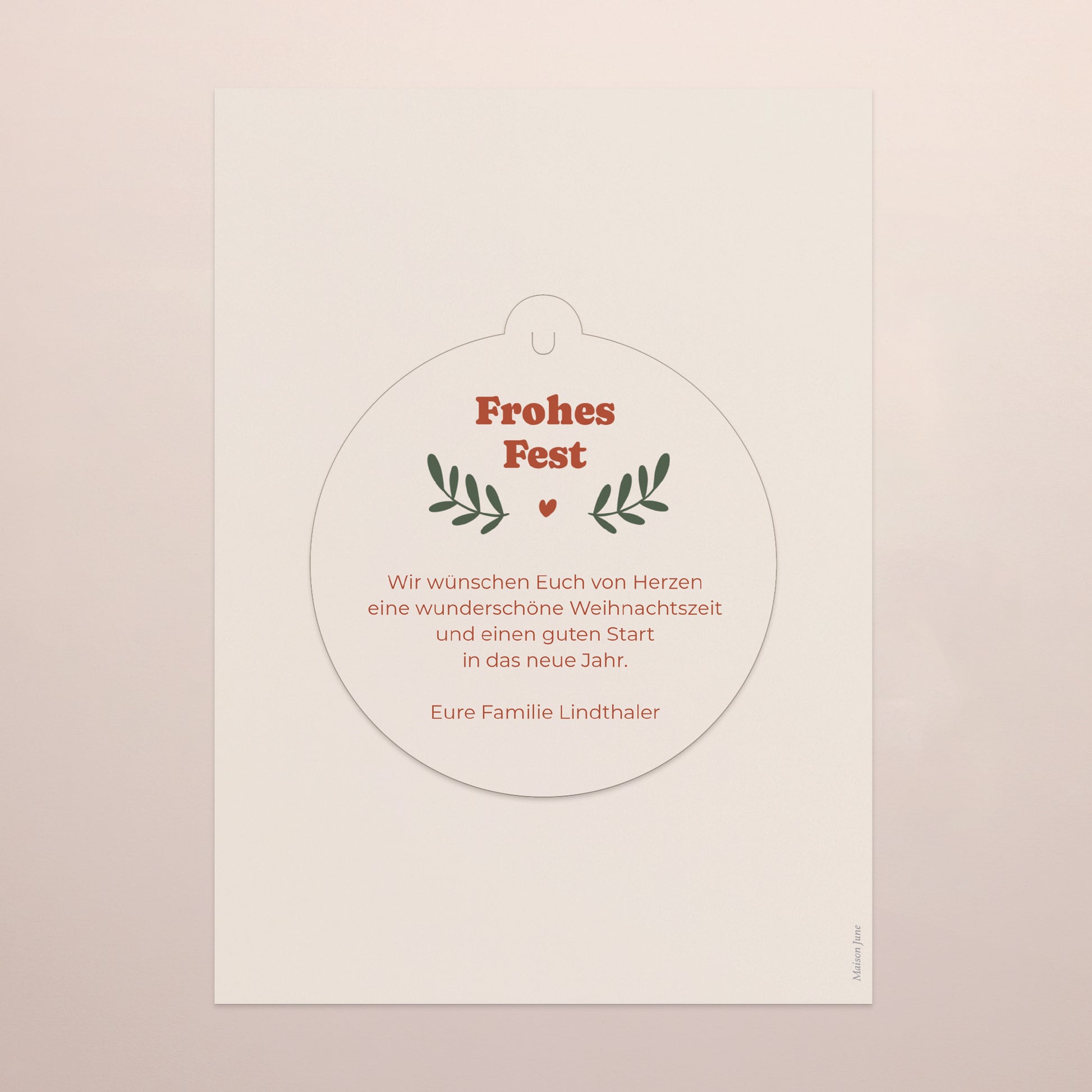 Weihnachtskarte Weihnachten Abnehmbar Motiv zum Aushängen foto N° 3