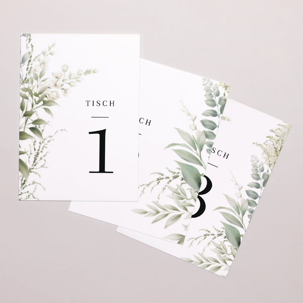 Tischnummern Hochzeit Rechteck foto