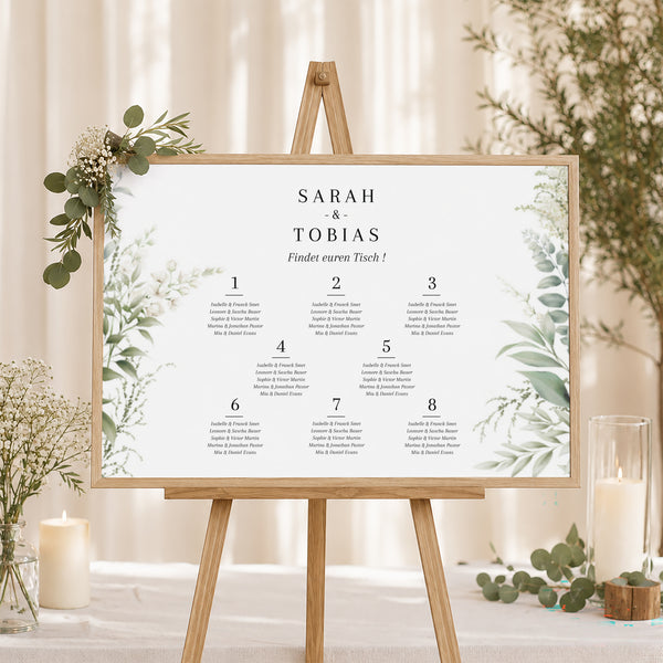 Sitzplan Hochzeit Landschaft ein ländliches Flair foto