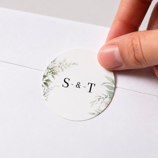 Sticker Hochzeit Rund ein ländliches Flair foto