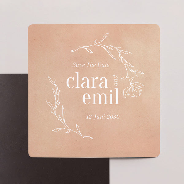 Save the date Karte Hochzeit Satz von 9, magnetisch. eine Seite voller Gedichte foto
