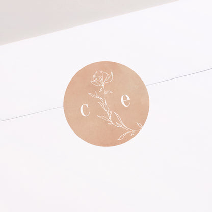 Sticker Hochzeit Rund eine Seite voller Gedichte foto N° 2