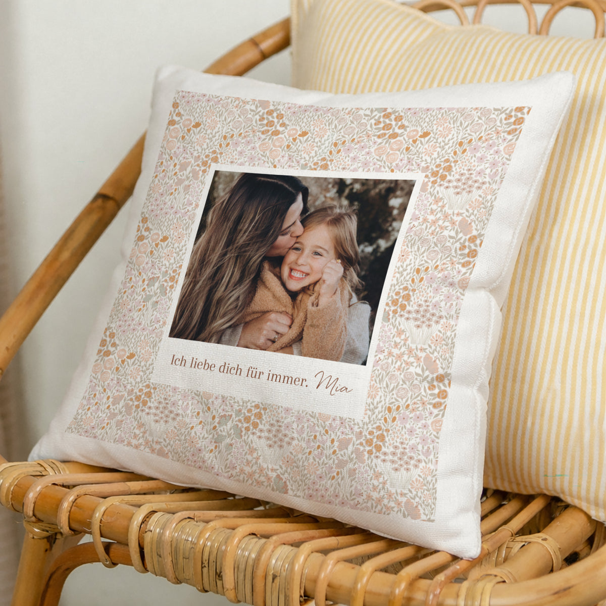 Kissen Objekte Natürliche Beige Liberty rose foto N° 1
