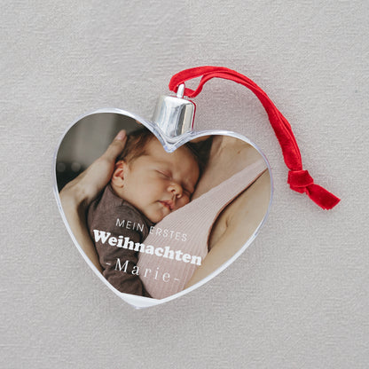 Weihnachtskugel Weihnachten Herz mein erstes Weihnachten foto N° 2