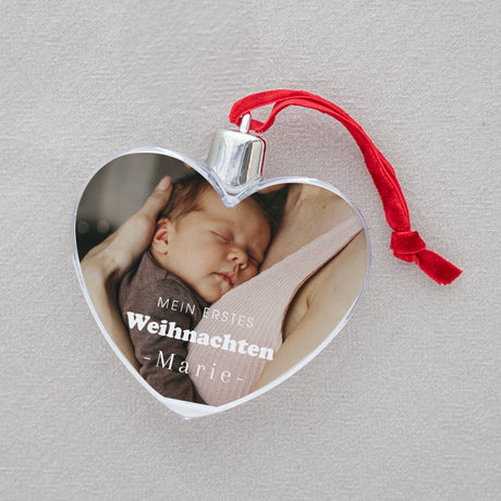 Weihnachtskugel Weihnachten Herz mein erstes Weihnachten