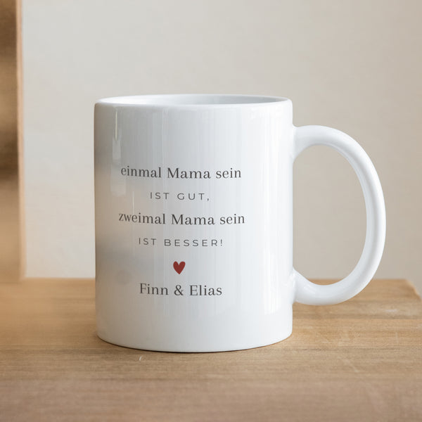Tasse Objekte Weiß Mama zweimal! foto