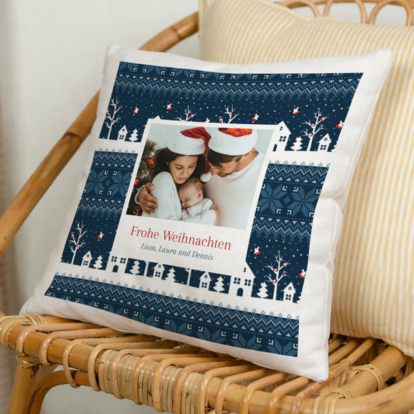 Kissen Objekte Natürliche Beige Christmas Blue foto