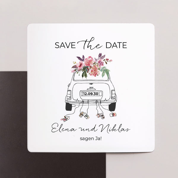 Save the date Karte Hochzeit Satz von 9, magnetisch. Mini Blümchen foto