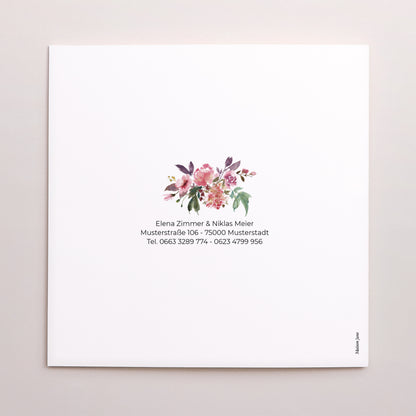 Hochzeitseinladung Doppelflügelfenster Mini Blümchen foto N° 3