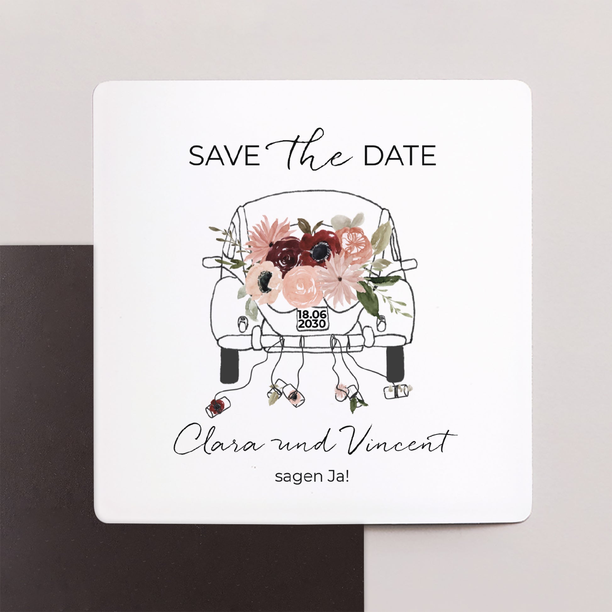 Save the date Karte Hochzeit Satz von 9, magnetisch. foto N° 1