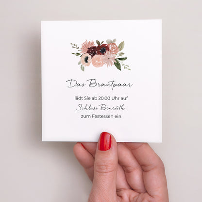 Einladungskarte Hochzeit Quadrat foto N° 2