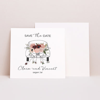 Save the date Karte Hochzeit Quadrat foto N° 1