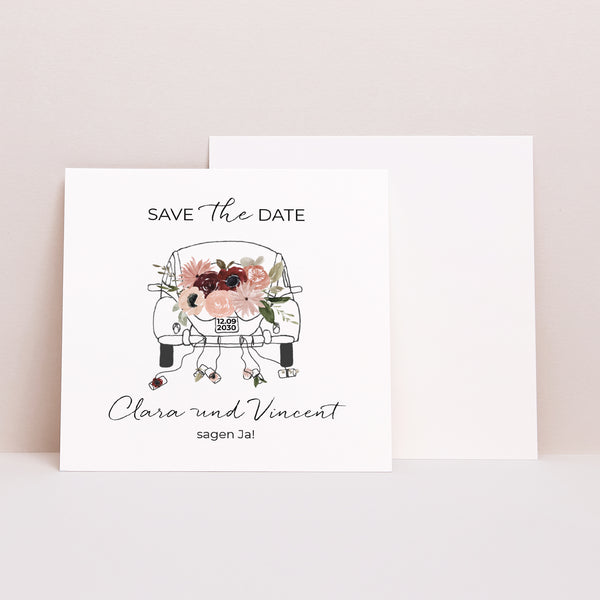 Save the date Karte Hochzeit Quadrat foto