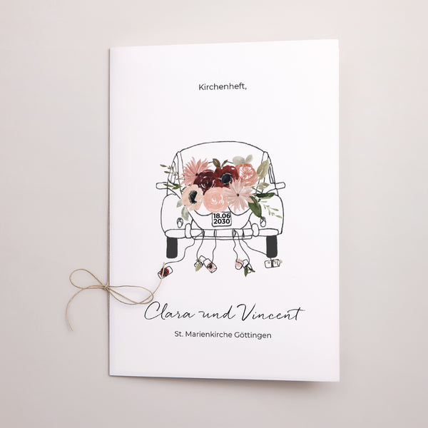 Kirchenheft Hochzeit Doppelflügel Blühender Marienkäfer foto