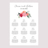 Sitzplan Hochzeit Porträt 2CV mit Blumen foto N° 2