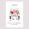 Begrüßungstafel Hochzeit Porträt 60 x 90 cm 2CV mit Blumen foto N° 2