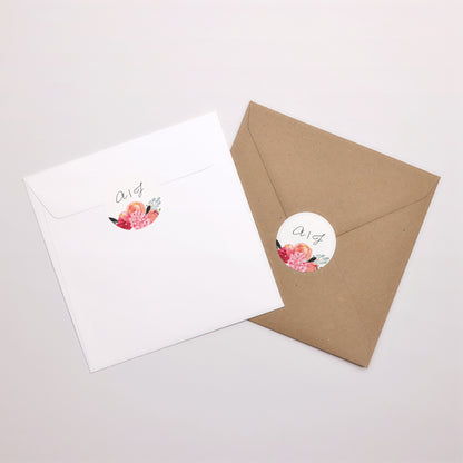 Sticker Hochzeit Rund 2CV mit Blumen foto N° 4