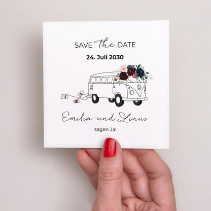Save the date Karte Hochzeit Quadrat foto N° 2