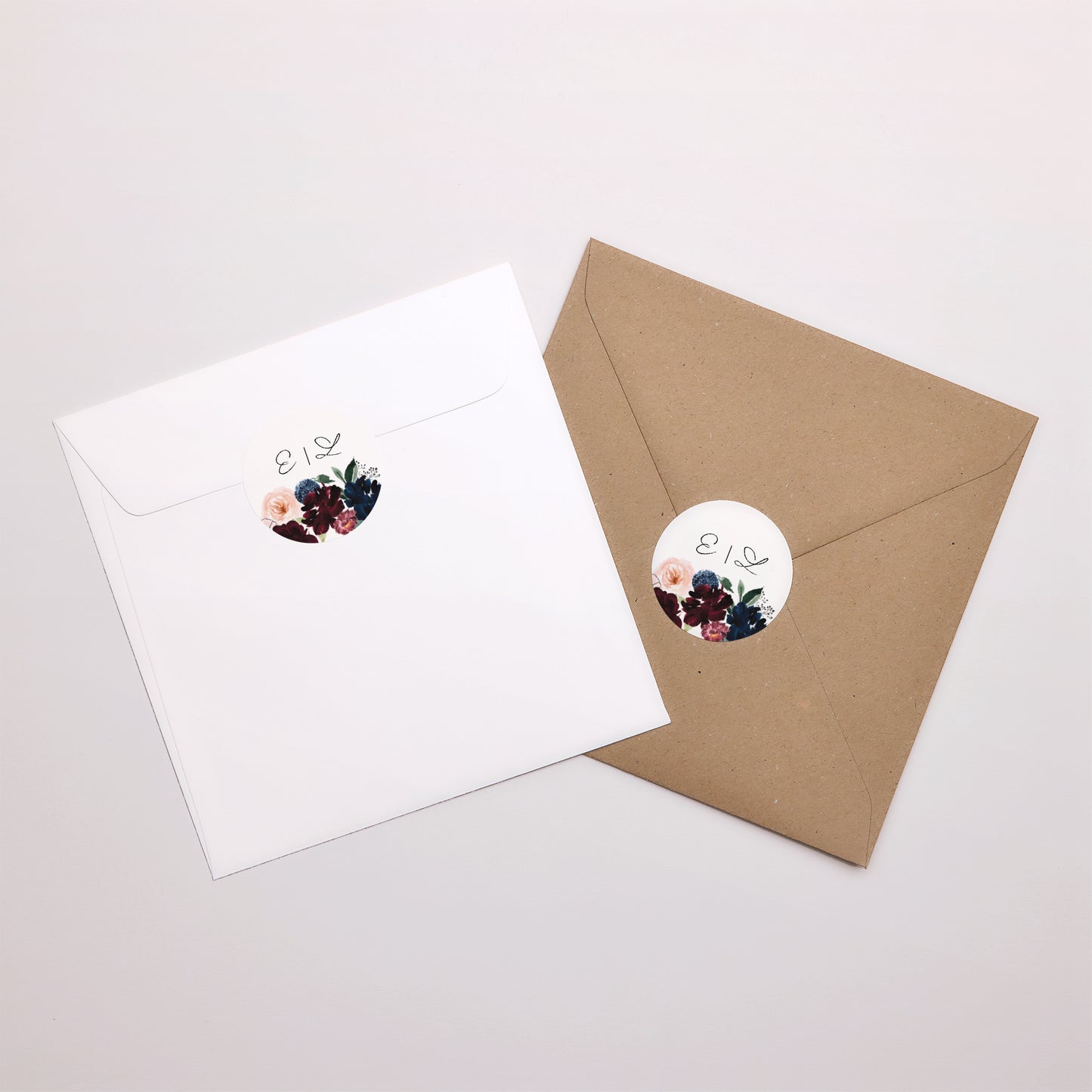 Sticker Hochzeit Rund Blümchen-Kombi foto N° 4