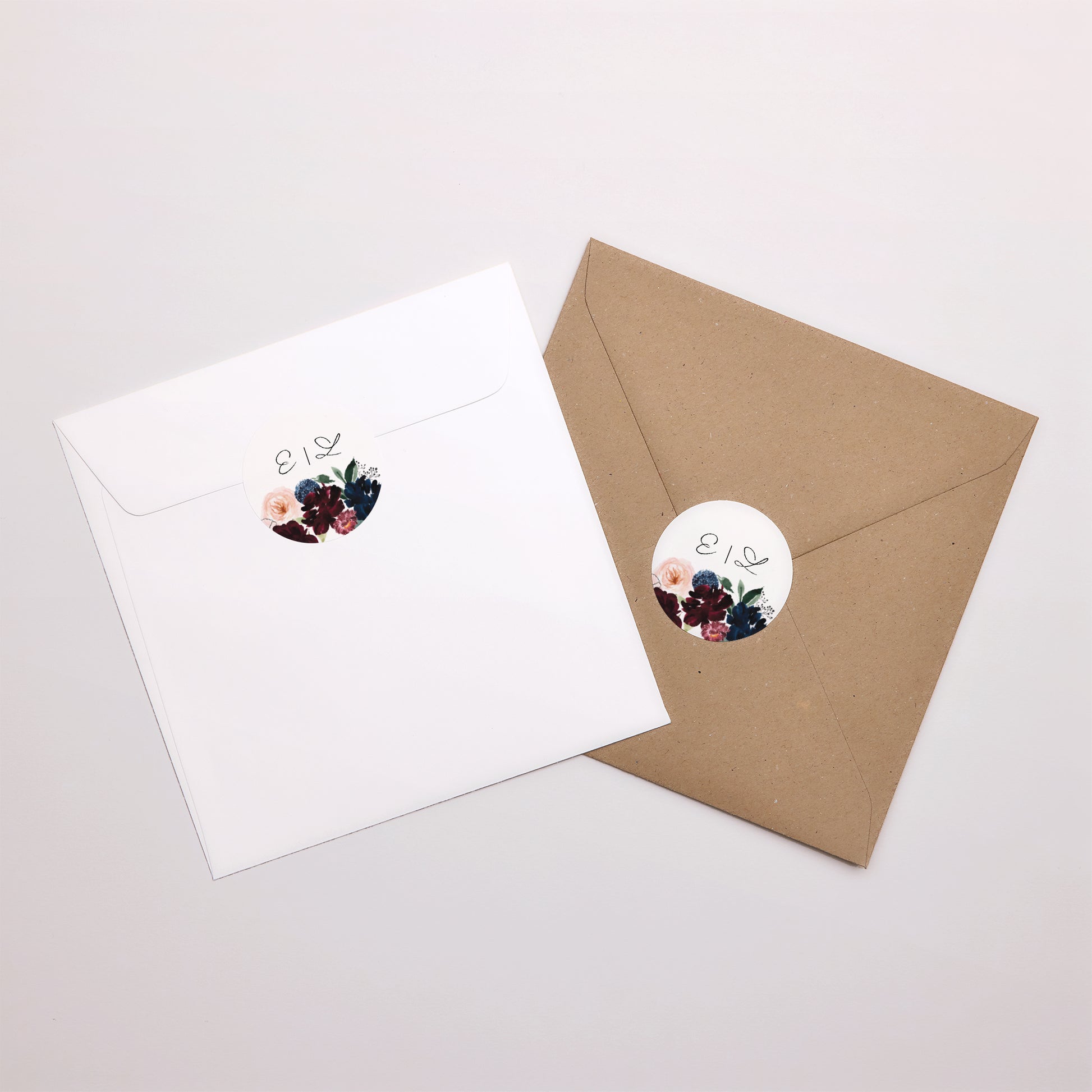 Sticker Hochzeit Rund Blümchen-Kombi foto N° 4