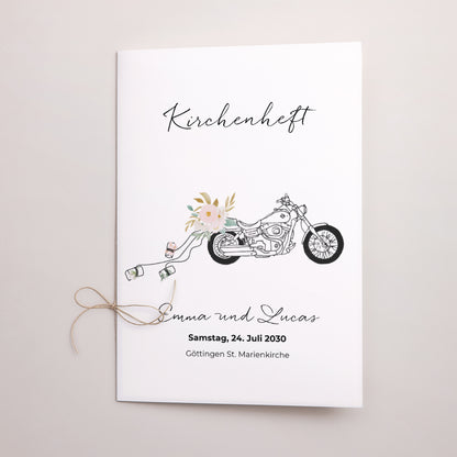 Kirchenheft Hochzeit Doppelflügel Blumige Harley foto N° 1