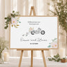 Begrüßungstafel Hochzeit Landschaft 90 x 60 cm Blumige Harley foto N° 1