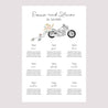 Sitzplan Hochzeit Porträt Blumige Harley foto N° 2