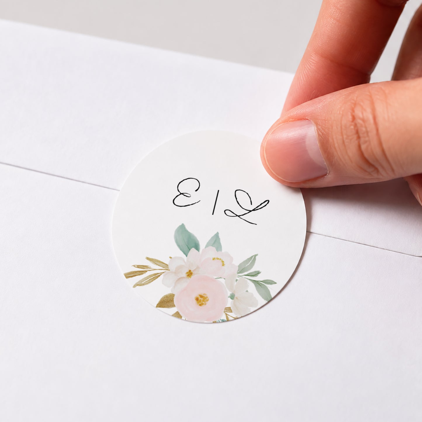 Sticker Hochzeit Rund Blumige Harley foto N° 1