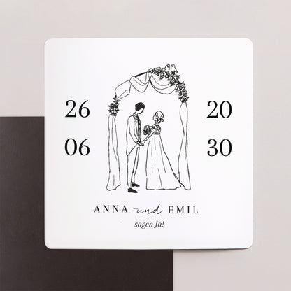 Save the date Karte Hochzeit Satz von 9, magnetisch. foto N° 1