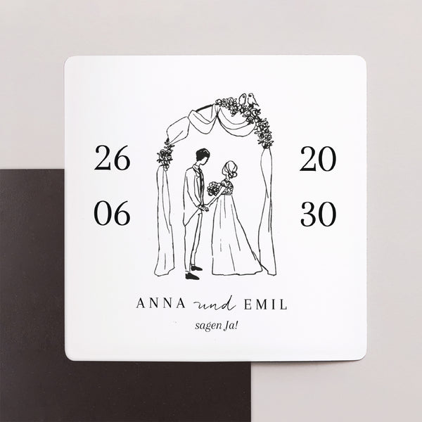 Save the date Karte Hochzeit Satz von 9, magnetisch. foto
