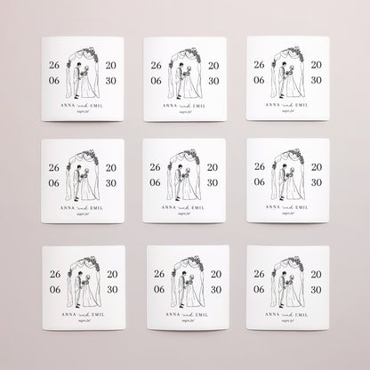 Save the date Karte Hochzeit Satz von 9, magnetisch. foto N° 3