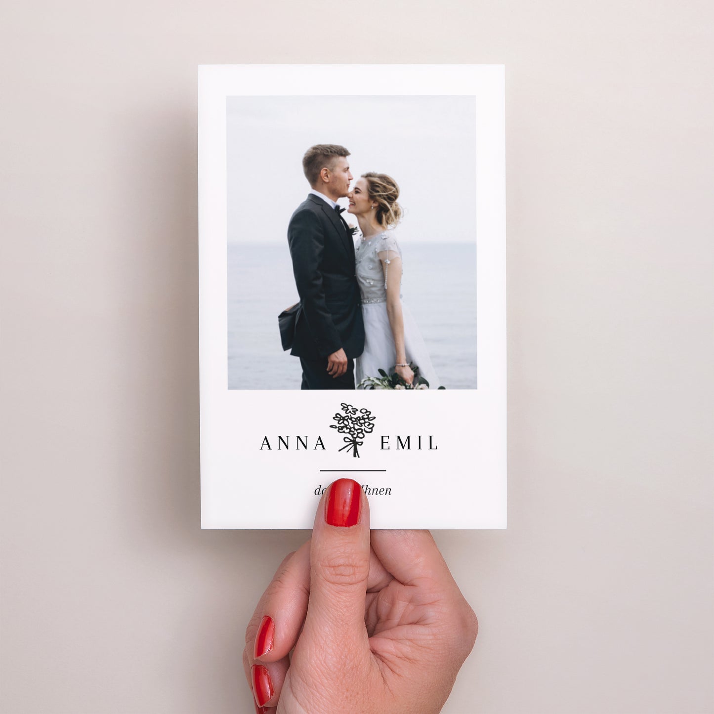 Dankeskarte Hochzeit PortraitPorträt foto N° 2
