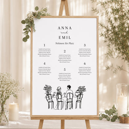 Sitzplan Hochzeit Porträt Es lebe, wer frisch verheiratet ist foto N° 1