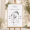 Begrüßungstafel Hochzeit Porträt 60 x 90 cm foto N° 1