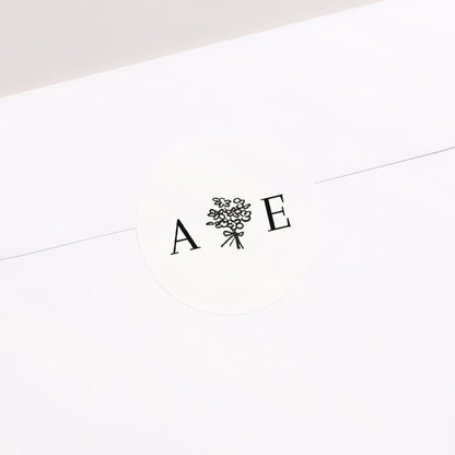 Sticker Hochzeit Rund Es lebe, wer frisch verheiratet ist foto N° 2