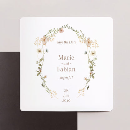 Save the date Karte Hochzeit Satz von 9, magnetisch. Wildblumen III foto N° 1