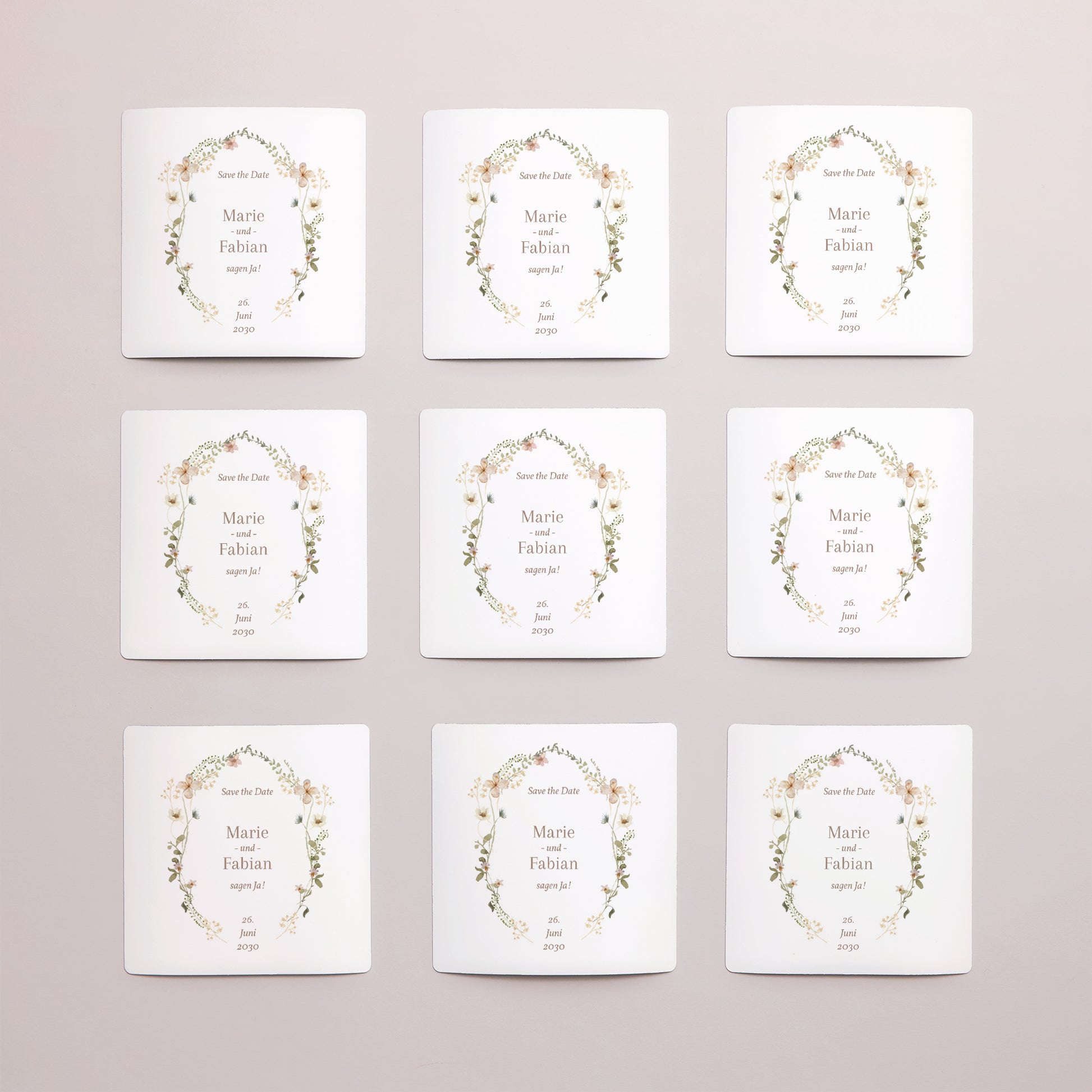 Save the date Karte Hochzeit Satz von 9, magnetisch. Wildblumen III foto N° 3