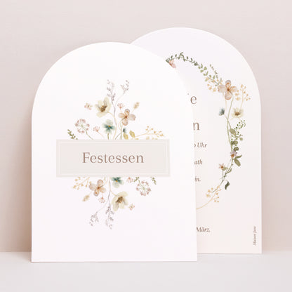 Einladungskarte Hochzeit Kleine Arche Wildblumen III foto N° 1