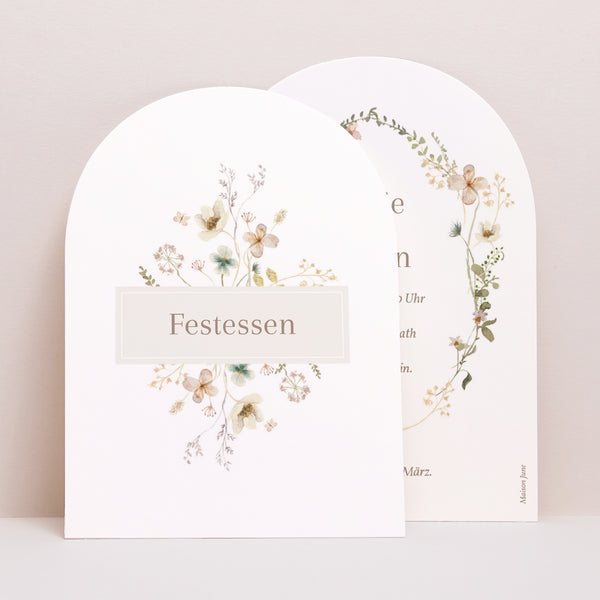 Einladungskarte Hochzeit Kleine Arche Wildblumen III foto