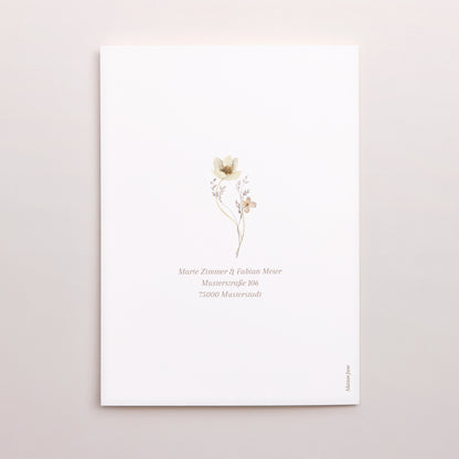 Dankeskarte Hochzeit Doppelflügelporträt Wildblumen III foto N° 3