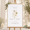 Begrüßungstafel Hochzeit Porträt 60 x 90 cm Wildblumen III foto N° 1