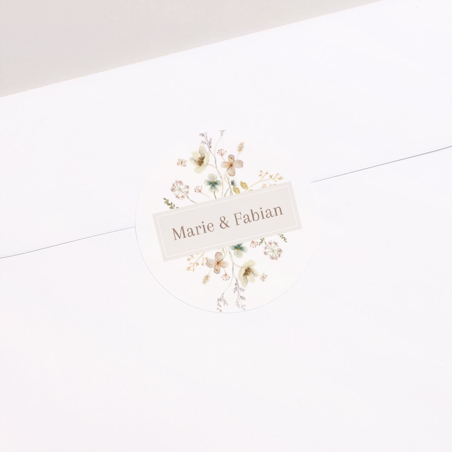 Sticker Hochzeit Rund Wildblumen III foto N° 2