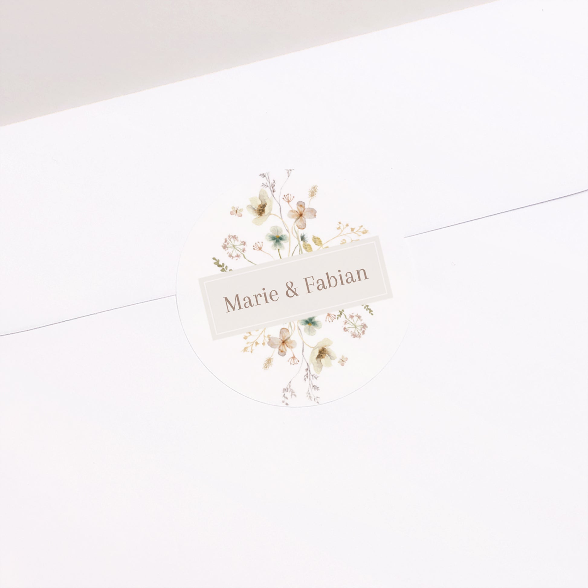 Sticker Hochzeit Rund Wildblumen III foto N° 2