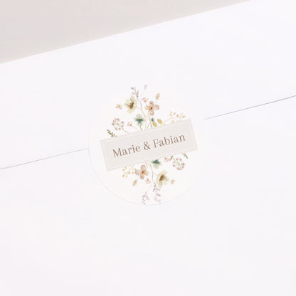 Sticker Hochzeit Rund Wildblumen III foto N° 2