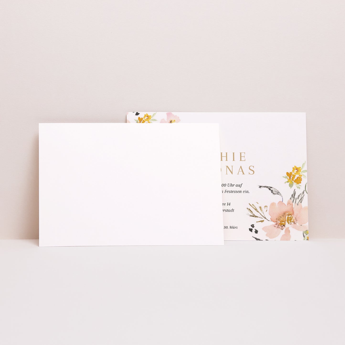 Einladungskarte Hochzeit Landschaft Pop-Blumen foto N° 2