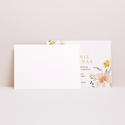Einladungskarte Hochzeit Landschaft Pop-Blumen foto N° 2