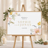 Begrüßungstafel Hochzeit Landschaft 90 x 60 cm Pop-Blumen foto N° 1