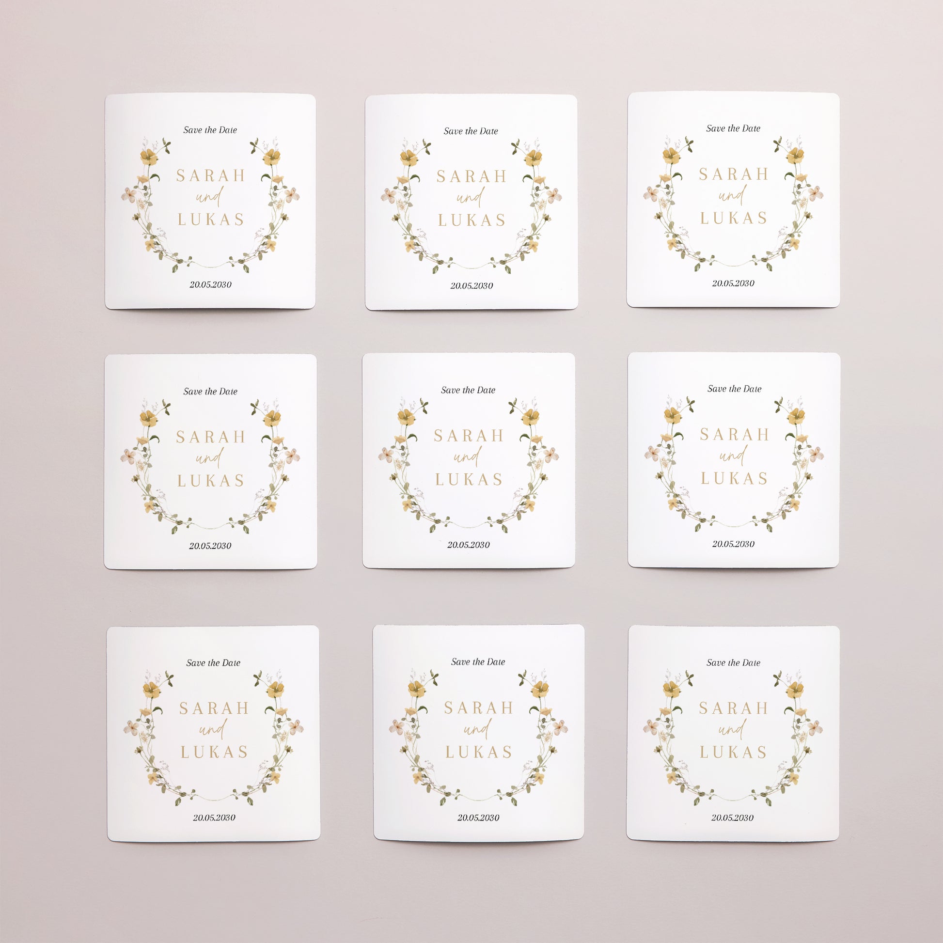 Save the date Karte Hochzeit Satz von 9, magnetisch. Wildblumen II foto N° 3